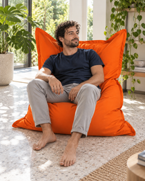 Pouf Belly - Arancione - ambientazione