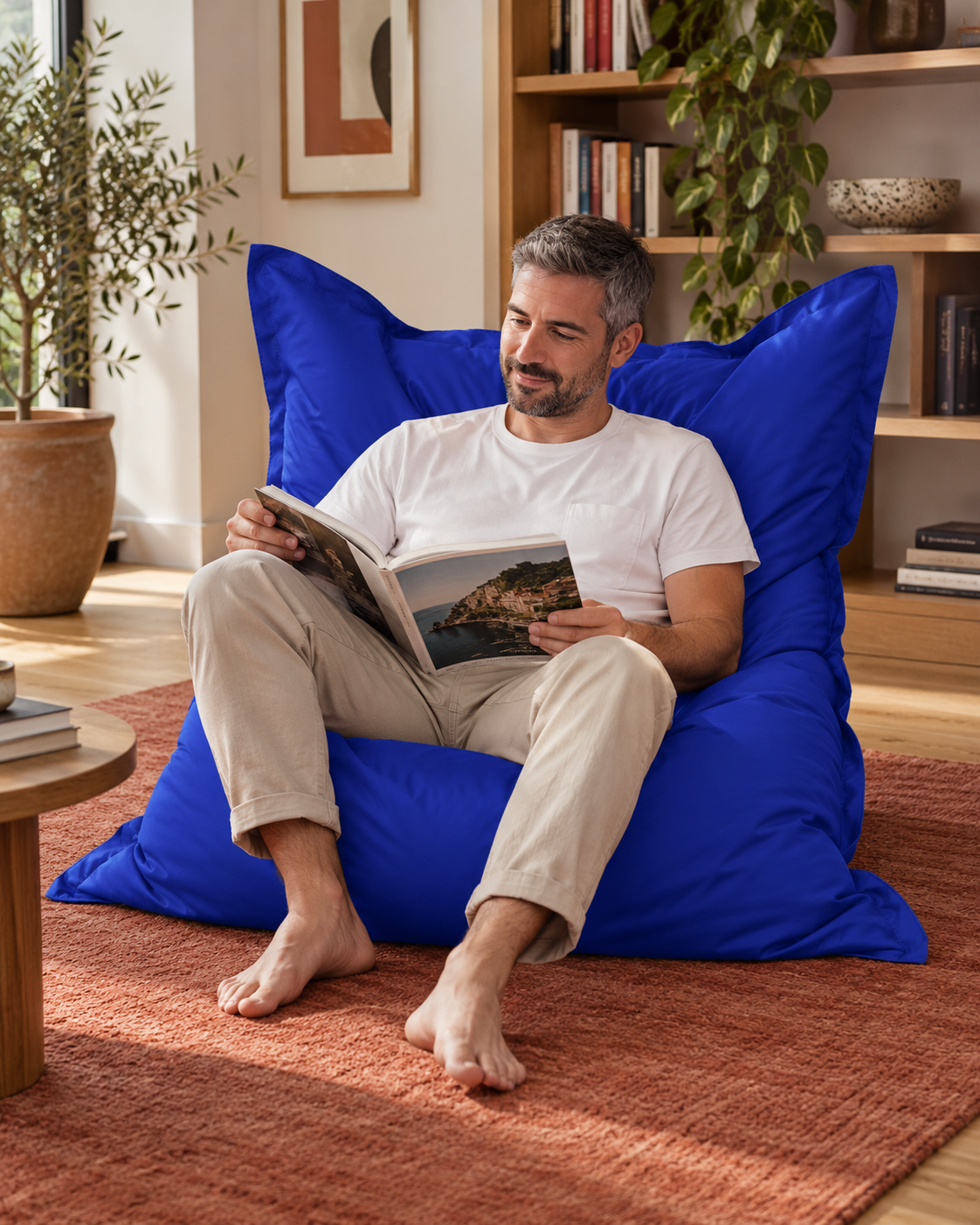 Pouf Belly - Blu - ambientazione