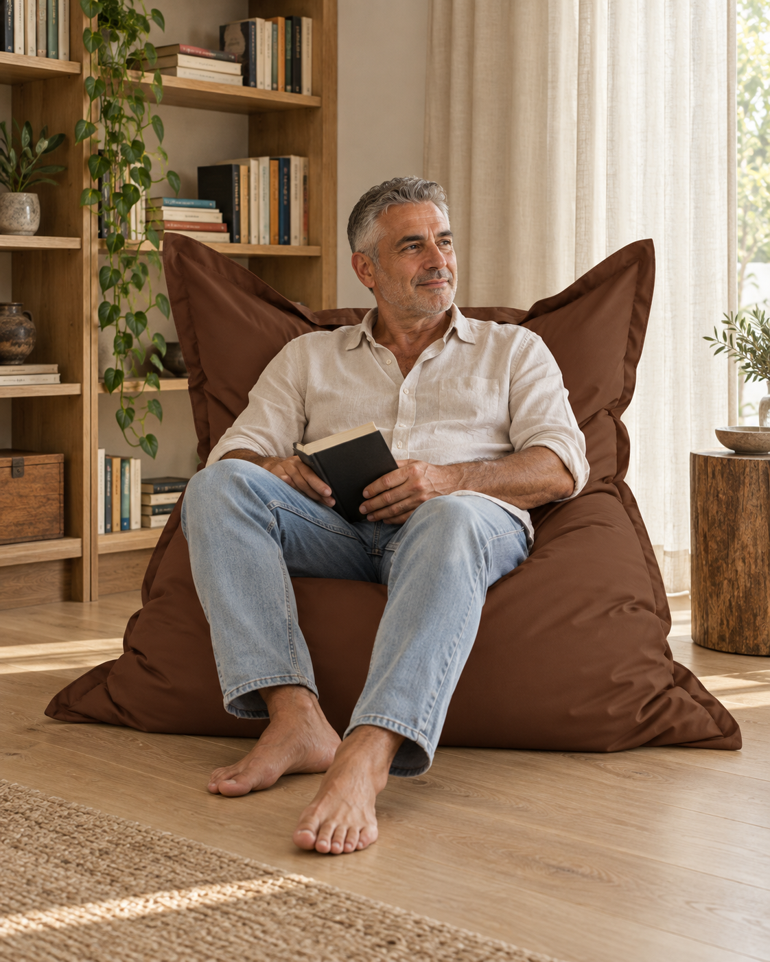 Pouf Belly - Marrone - ambientazione